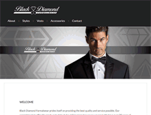 Tablet Screenshot of blackdiamondformalwear.com